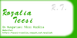 rozalia tecsi business card