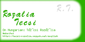 rozalia tecsi business card